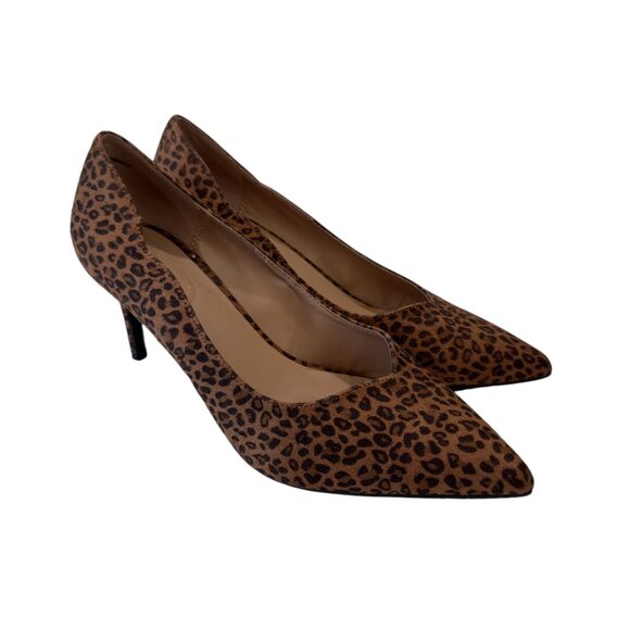 CATO COMFORT Women SZ 9W Leopard Print Pointed Toe Stiletto Heels - Picture 2 of 16